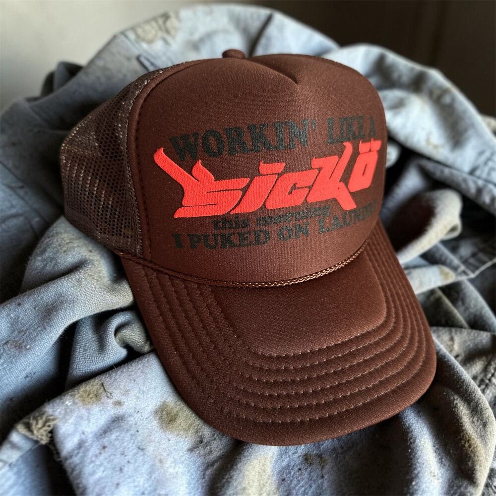 Sicko Born From Pain "Workin Like A Sicko" Brown Trucker Hat 🤎